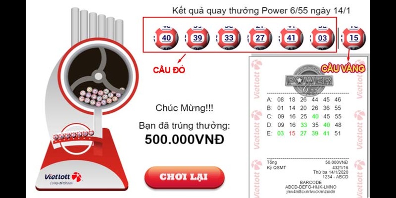 Điều đặc biệt là kết quả này không phụ thuộc vào việc các số trùng khớp xuất hiện ở vị trí nào trong dãy số kết quả. Đơn giản là bạn chỉ cần có 5 con số trùng khớp và bạn đã có cơ hội nhận giải thưởng rồi đấy!Chia sẻ cách dò xổ số Vietlott Power 6/55